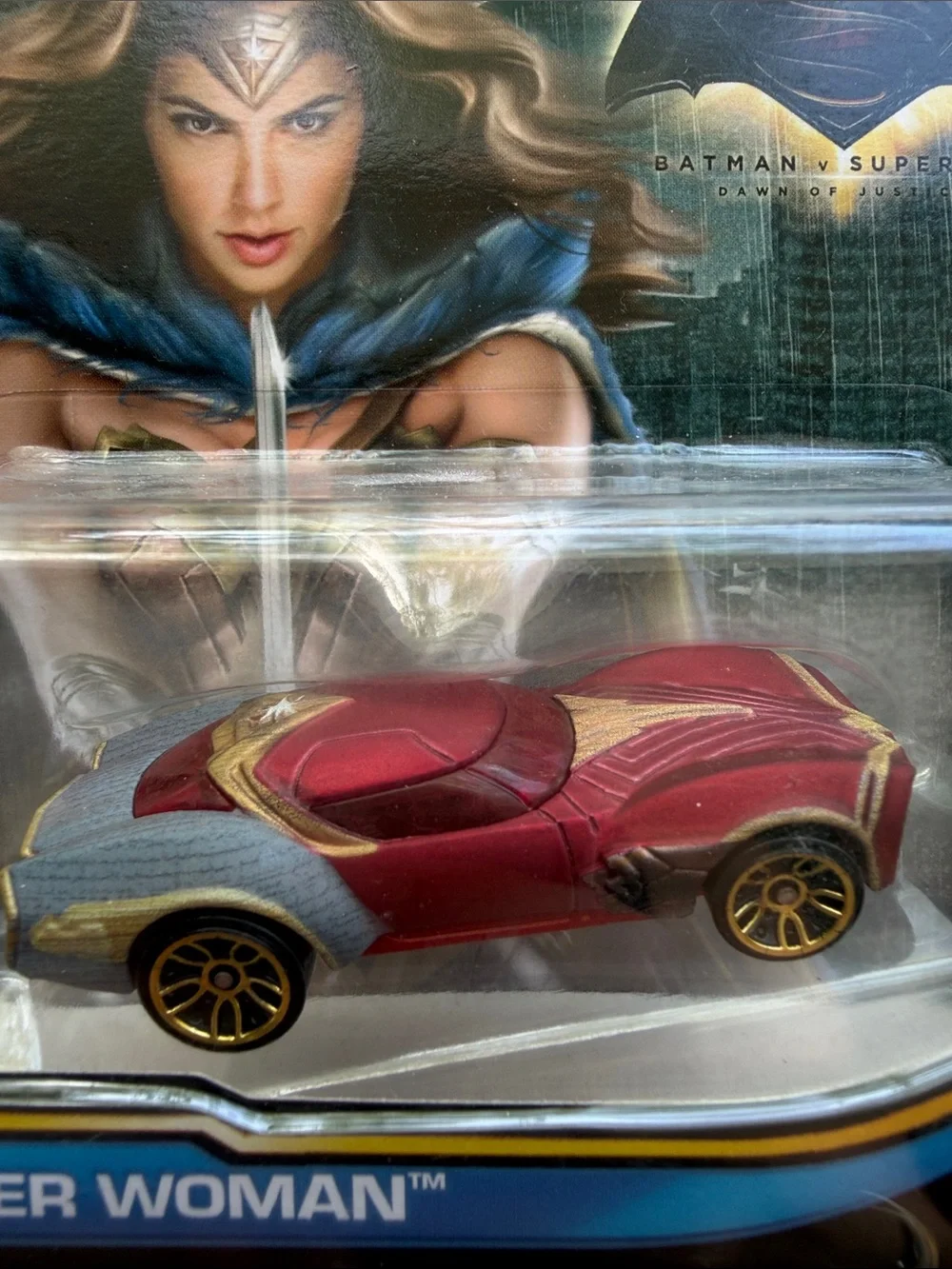 Hot Wheels Wonder Woman Red and Gold Die-Cast Car